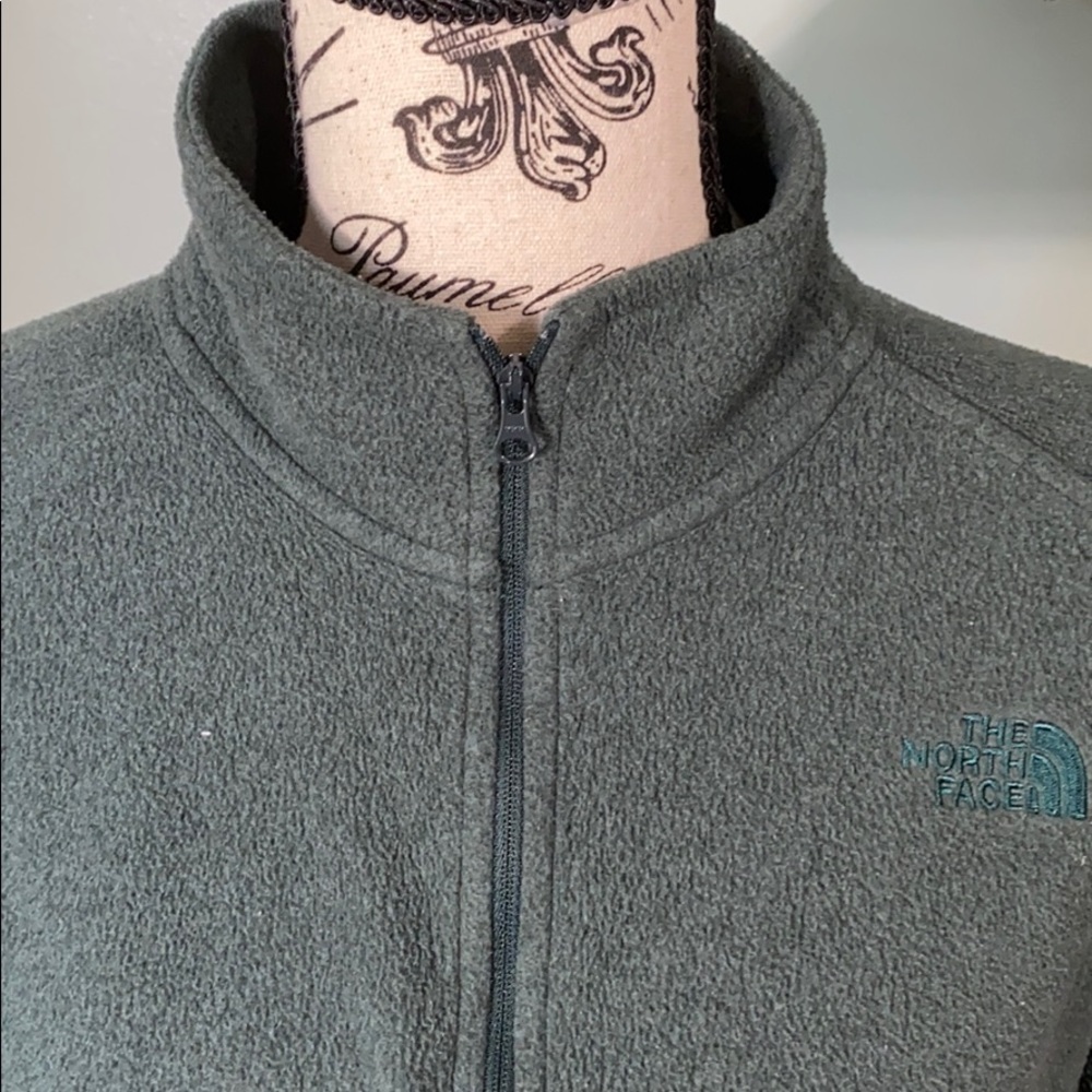 Dark Green North Face Pull Over - image 5